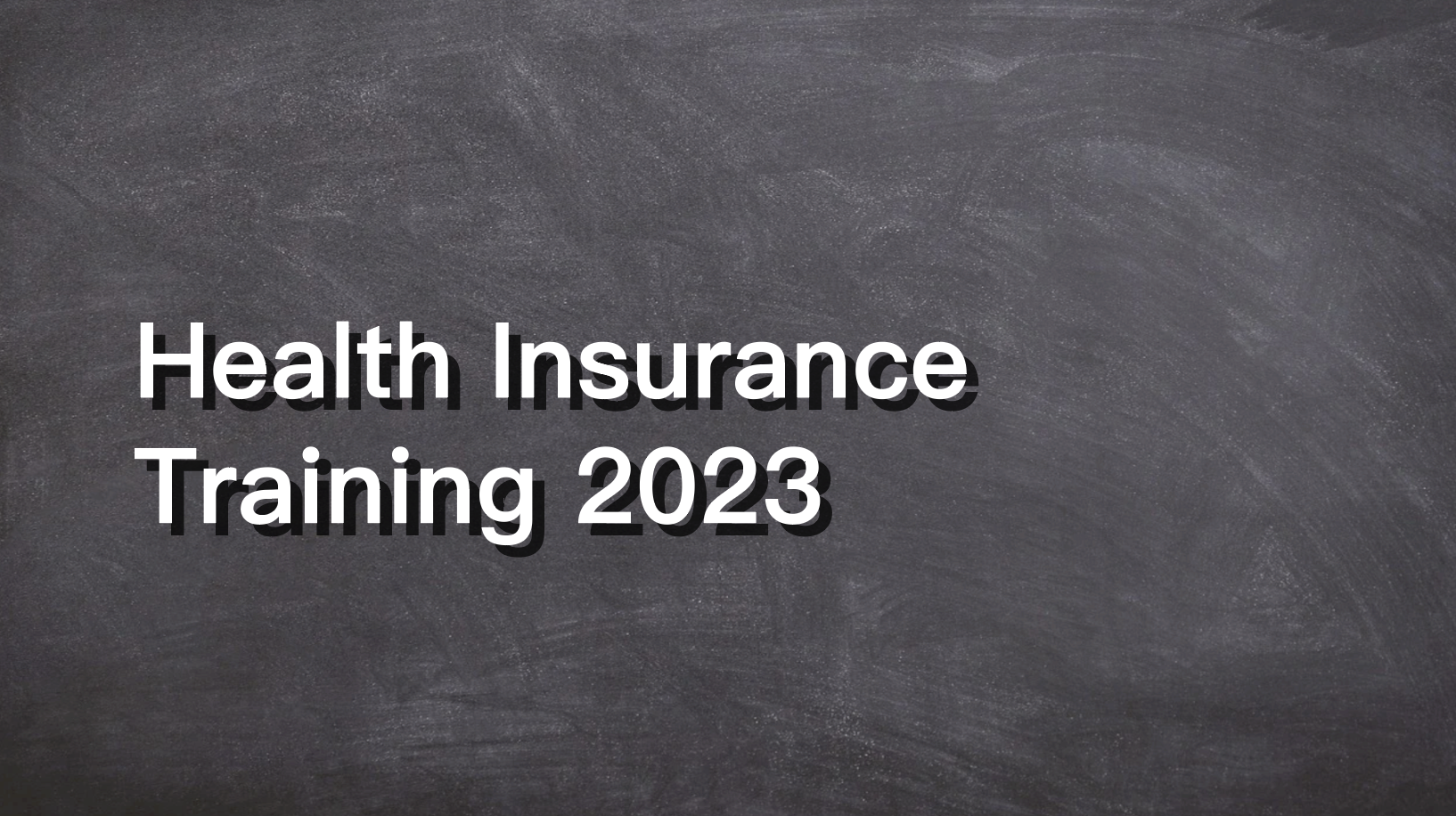 Health Insurance Training 2023